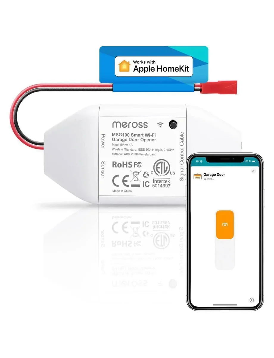 Meross Smart Garage Door Opener (MSG100, HomeKit-compatible)
